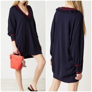 ULLA JOHNSON Ainsley Cotton Cashmere Sweater Tunic Dress